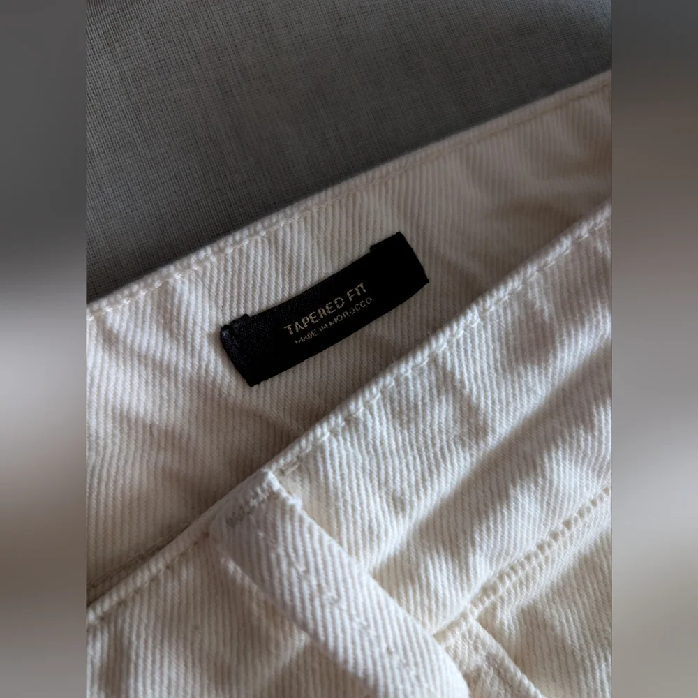 Massimo Dutti Cream Straight Men Jeans
